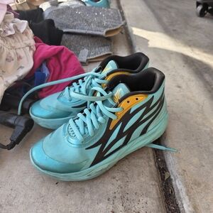 Nike MLB Kids Sneakers in Teal and Black with Gold Accents